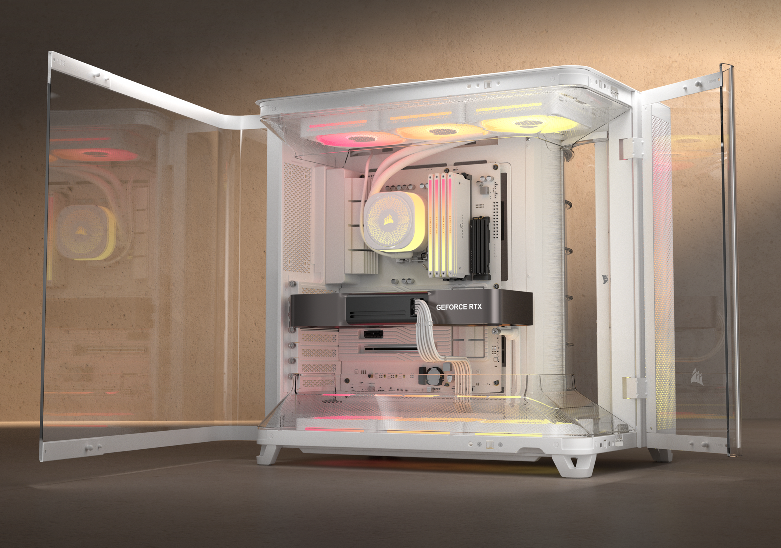 Corsair AIR 5400 LX-R RGB iCUE LINK Triple Chamber Mid-Tower PC